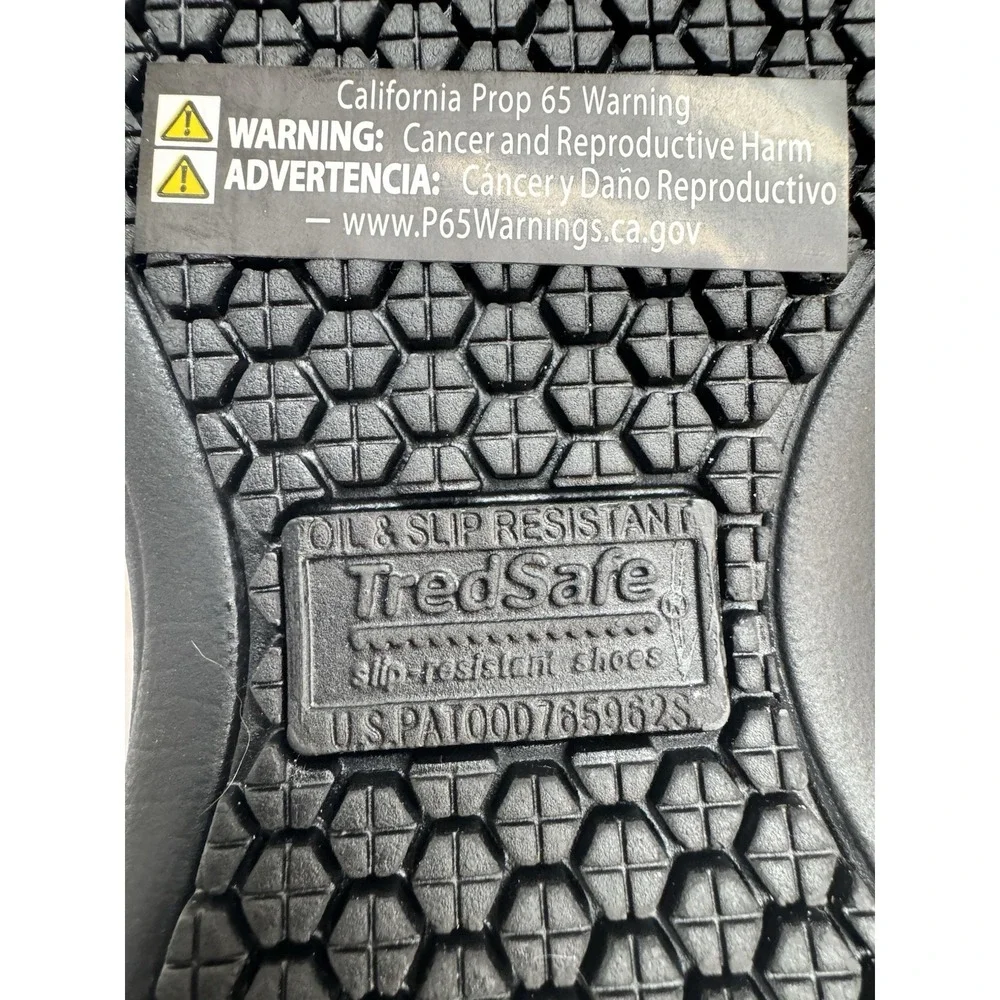 Treadsafe Dustin Non Slip Shoes Men's 9.5 Wide Black Leather Performance Sneaker - Picture 6 of 11